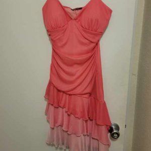 Pink Summer Style High Low Dress Size S